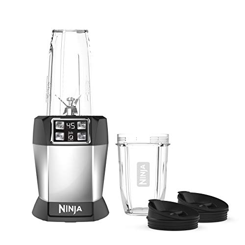 Ninja BL480D Nutri 1000 Watt Auto-IQ Base for Juices, Shakes &amp; Smoothies Personal Blender, 18 and 24 Oz, Black/Silver