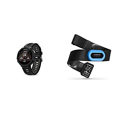 Garmin Forerunner 735XT, Multisport GPS Running Watch with Heart Rate, Black/Gray & HRM-Tri Heart Rate Monitor
