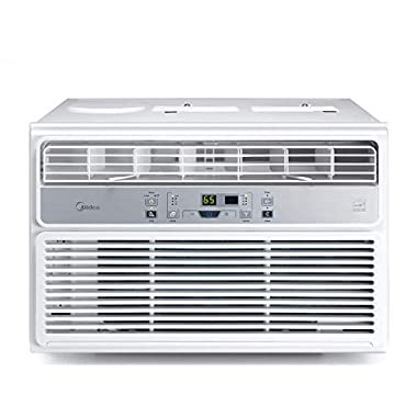 MIDEA MAW12R1BWT 12,000 BTU EasyCool Window Air Conditioner, Fan-Cools, Circulates, and Dehumidifies Up to 550 Square Feet, Has A Reusable Filter, and Includes an LCD Remote Control, 12000, White