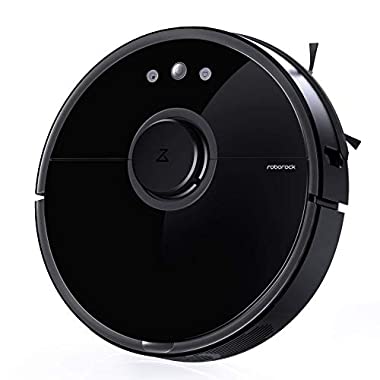 Roborock S5 Robot Vacuum and Mop, Smart Navigating Robotic Vacuum Cleaner with 2000Pa Strong Suction &Wi-Fi connectivity for Pet Hair, Carpet & All Types of Floor (Renewed) (Black)