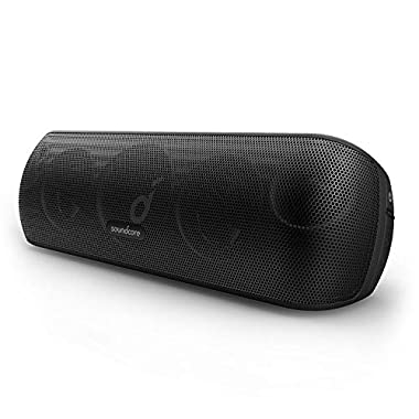 Soundcore Motion+ Bluetooth Speaker with Hi-Res 30W Audio, BassUp, Wireless Speaker, App, Custom EQ, 12H Playtime, Waterproof, USB-C, For Home Office (Black)