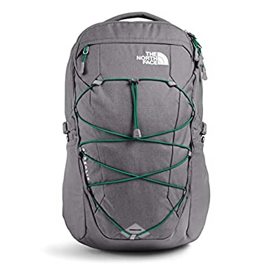 The North Face Borealis Laptop Backpack - Bookbag for Work, School, or Travel, Zinc Grey Dark Heather/Evergreen, One Size