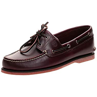 Timberland Men's 2-Eye Boat Shoe, Rootbeer/Brown, 11 W