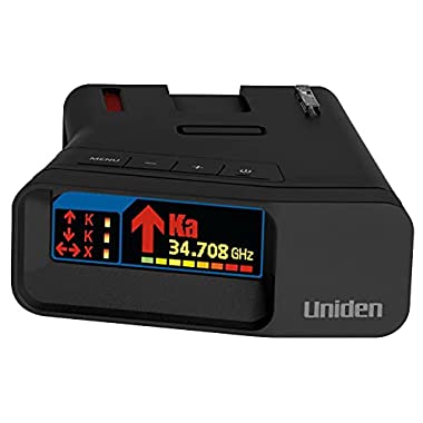 Uniden R7 Extreme Long Range Laser/Radar Detector, Built-in GPS w/Real-Time Alerts, Dual-Antennas Front & Rear w/Directional Arrows, Voice Alerts, Red Light and Speed Camera Alerts - Matte Black