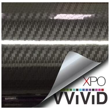 VVIVID Epoxy High Gloss Black Carbon Vinyl Automotive Wrap Film DIY Easy to Install No Mess (2ft x 5ft)